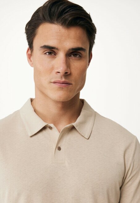 Mexx Linnen Blend Polo Sand