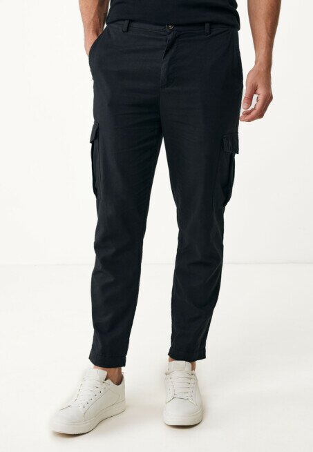 mexx Linnen Cargo Broek Zwart