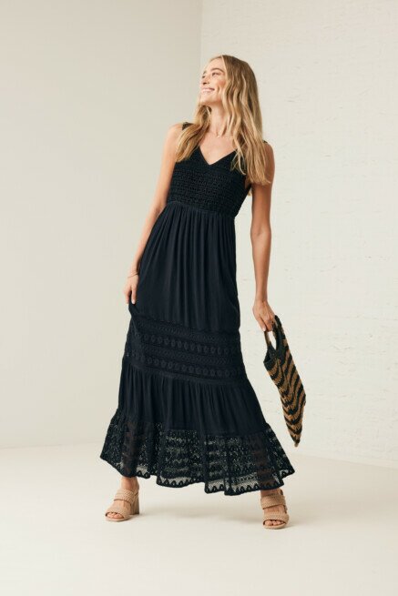 mexx Maxi Jurk Zwart