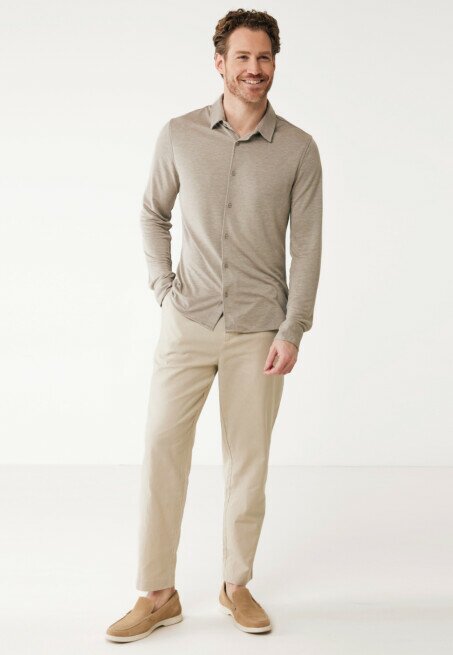 Mexx Melee Modal Shirt Long Sleeve Taupe