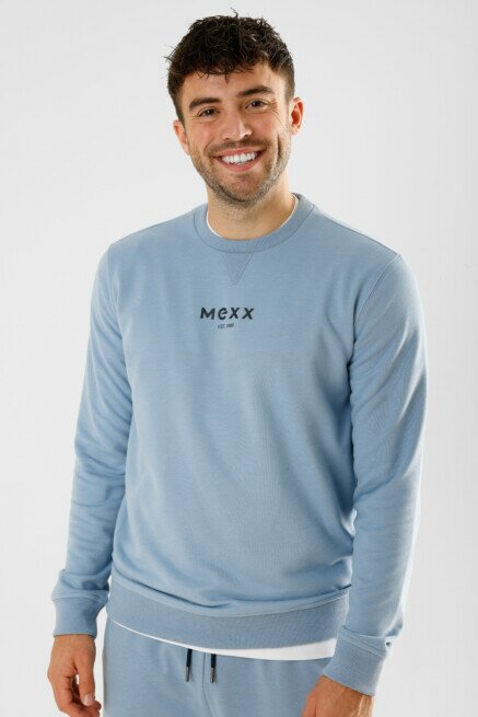 mexx Men Crewneck Sweatshirt Light Blue