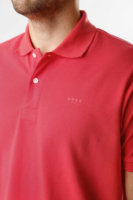 Mexx Men Polo T-Shirt Dark Coral