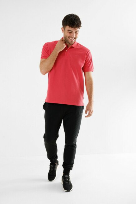 Mexx Men Polo T-Shirt Dark Coral