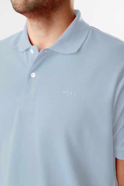 Mexx Men Polo T-Shirt Light Blue