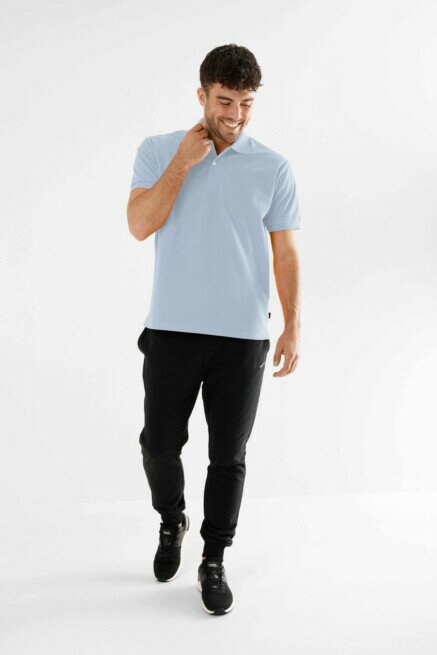 Mexx Men Polo T-Shirt Light Blue