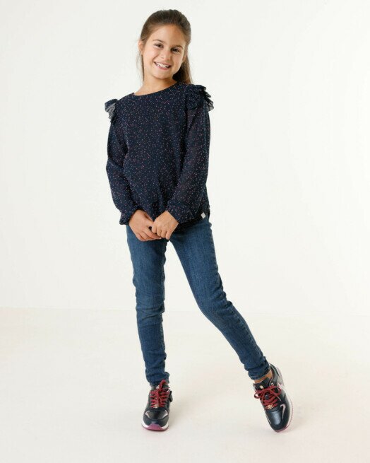mexx Mesh blouse AOP Navy