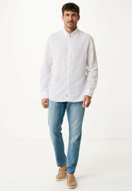 Mexx Overhemd Caleb Linnen Wit