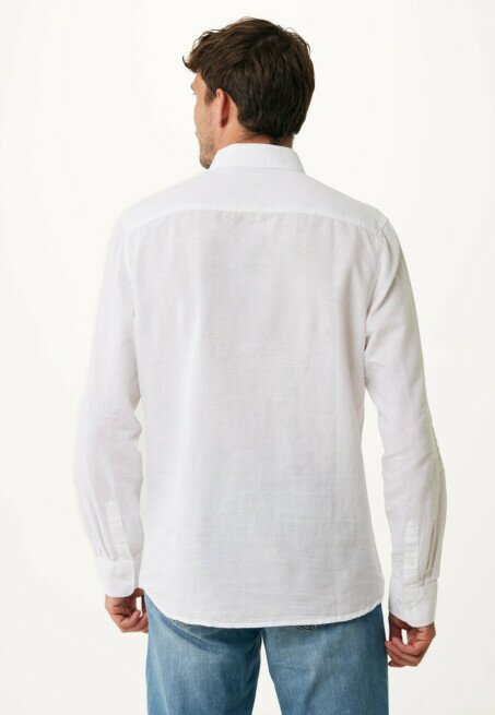 Mexx Overhemd Caleb Linnen Wit