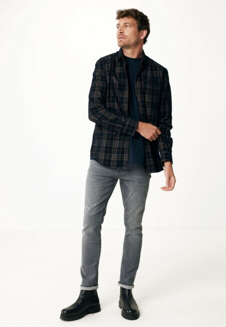 Mexx Overhemd Geruit Dobby Bruin