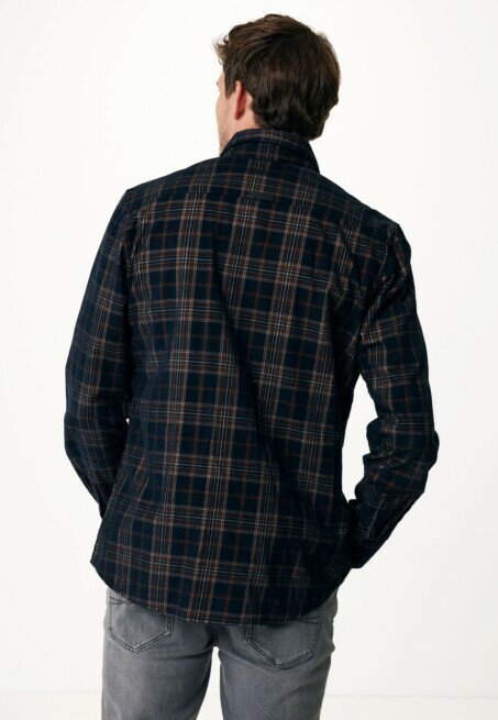 Mexx Overhemd Geruit Dobby Bruin