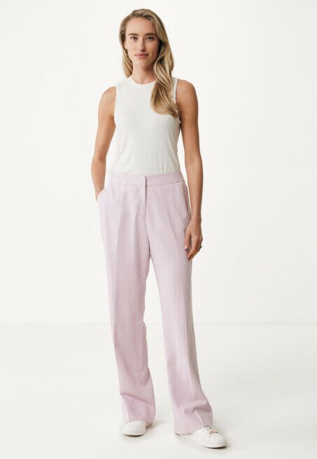 Mexx Pantalon Linnenmix Licht Roze