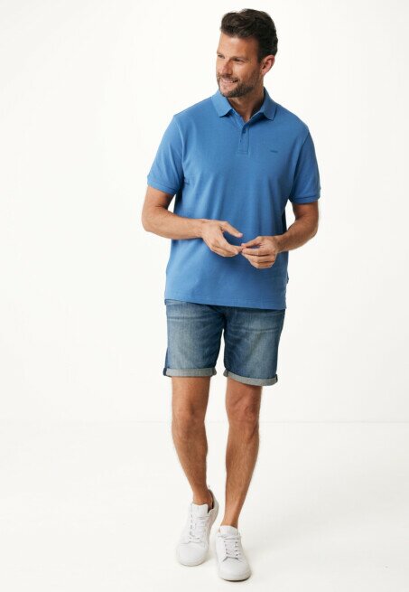 Mexx Peter Basic Pique Polo Regular Fit Blauw