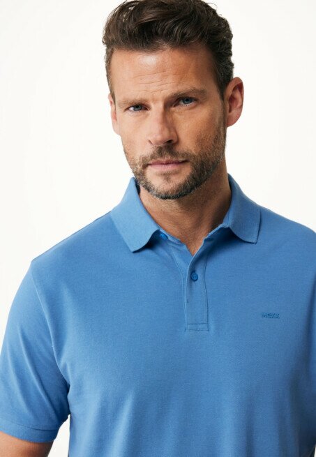 Mexx Peter Basic Pique Polo Regular Fit Blauw