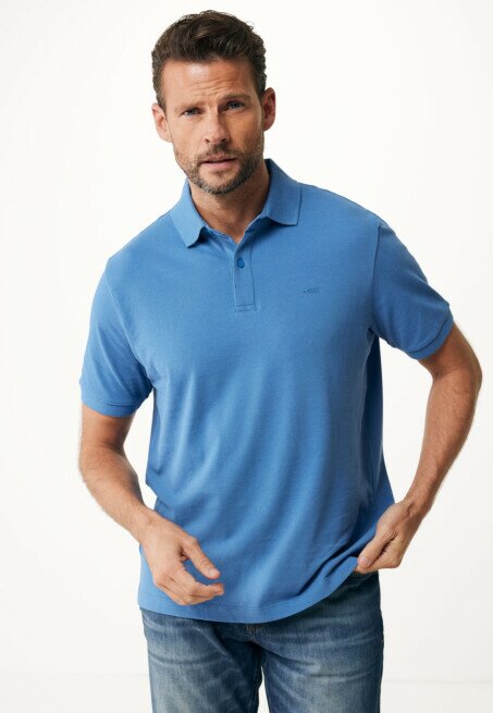 mexx Peter Basic Pique Polo Regular Fit Blauw