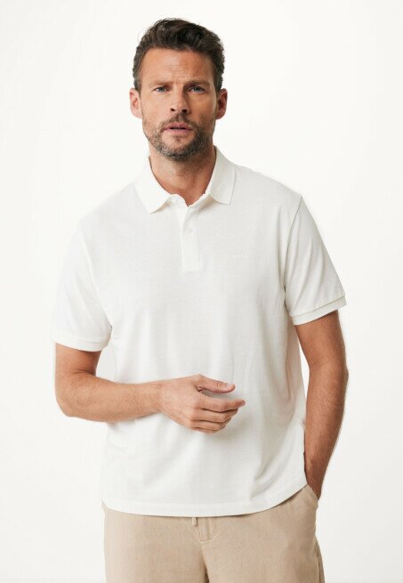 mexx Peter Basic Pique Polo Regular Fit Off White