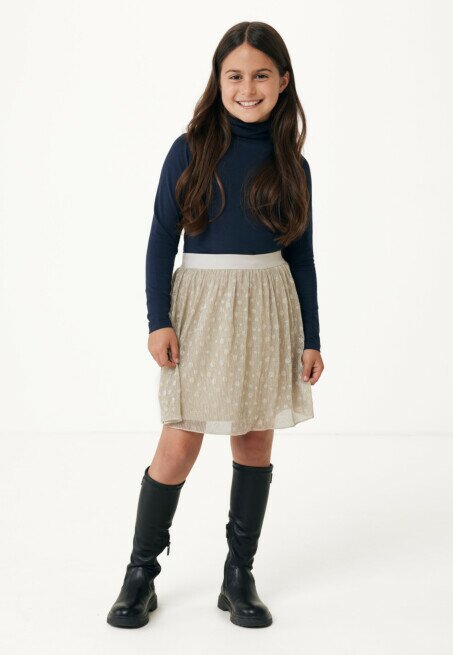 Mexx Plisse Rok Champagne