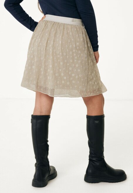 Mexx Plisse Rok Champagne