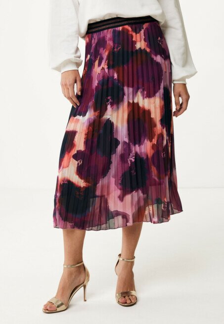 mexx Plissé Rok met Print Paars