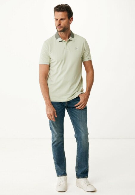 Mexx Polo Colorblock Lichtgroen