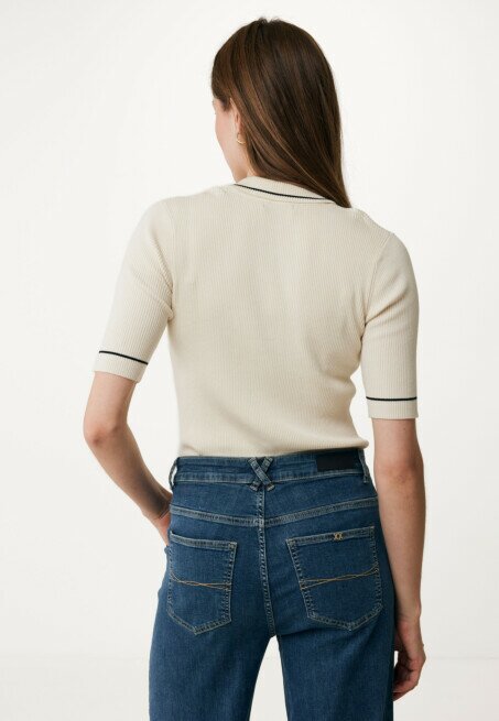 Mexx Polo Gebreid Crème