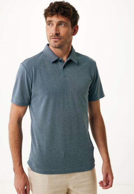 mexx Polo Gemeleerd Blauw