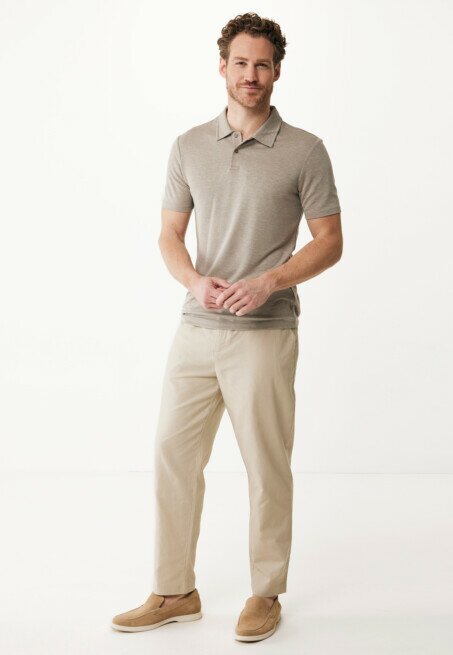 Mexx Polo Gemeleerd Taupe