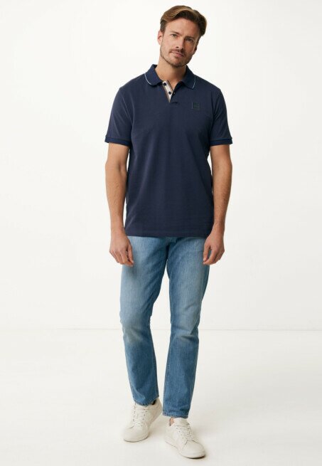 Mexx Polo Met Tipping Navy