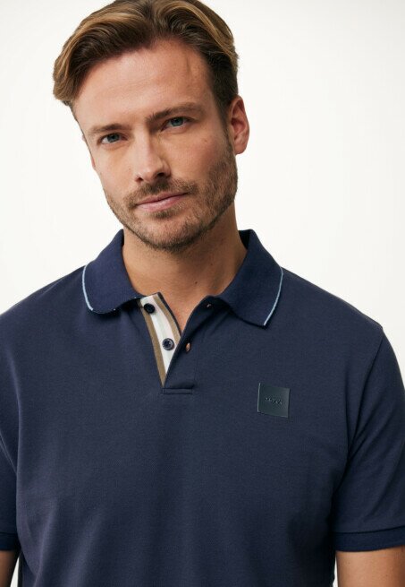 Mexx Polo Met Tipping Navy
