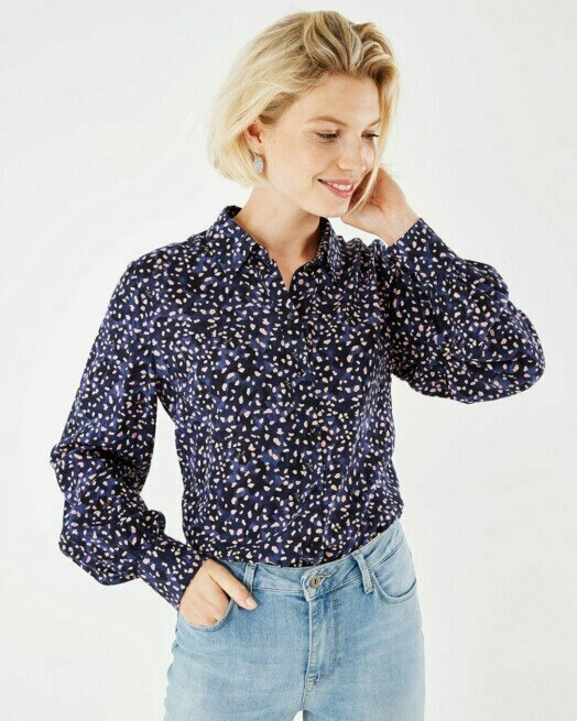 mexx Print Blouse Navy