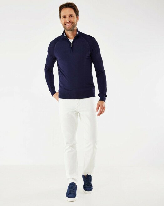 Mexx Raglan Trui Met Rits Navy