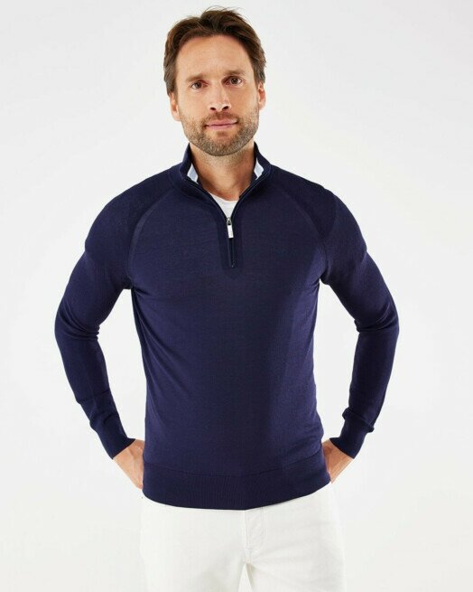 mexx Raglan Trui Met Rits Navy
