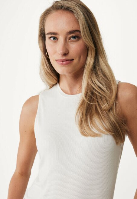 Mexx Rib Top Offwhite