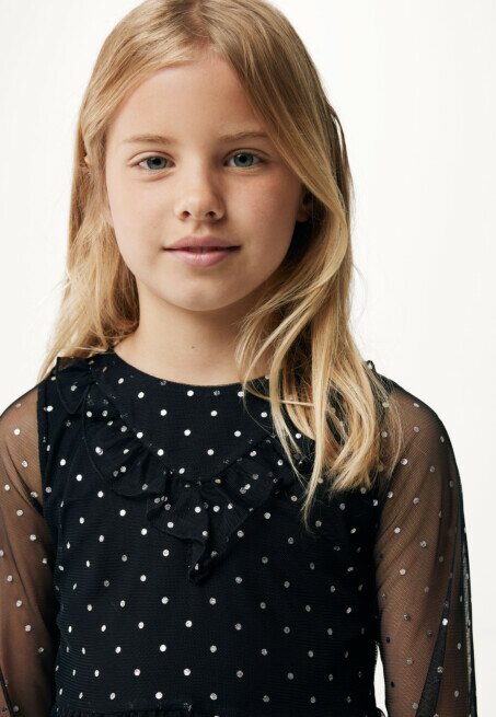 Mexx Ruffle Jurk Zwart