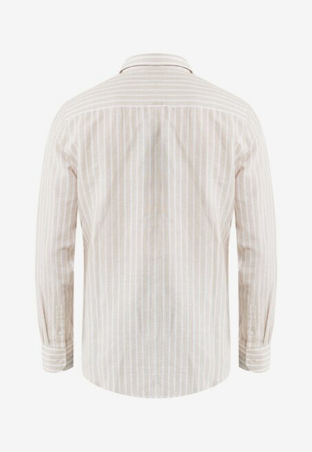 Mexx Shirt Aiden Linnen Gestreept Zand