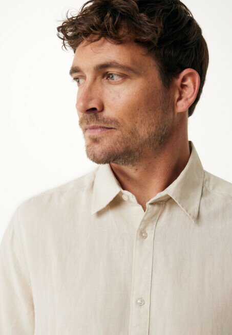 Mexx Shirt Brandon Linnen Grijs/Zand