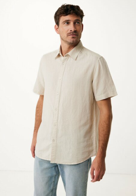 mexx Shirt Brandon Linnen Grijs/Zand
