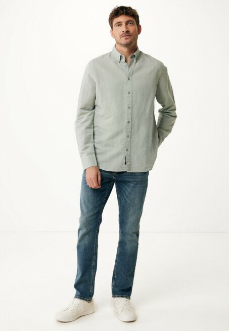 Mexx Shirt Caleb Linnen Groen