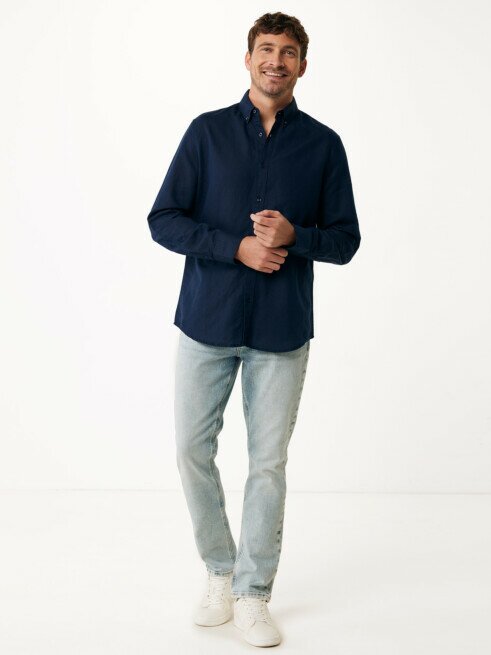 Mexx Shirt Caleb Linnen Navy