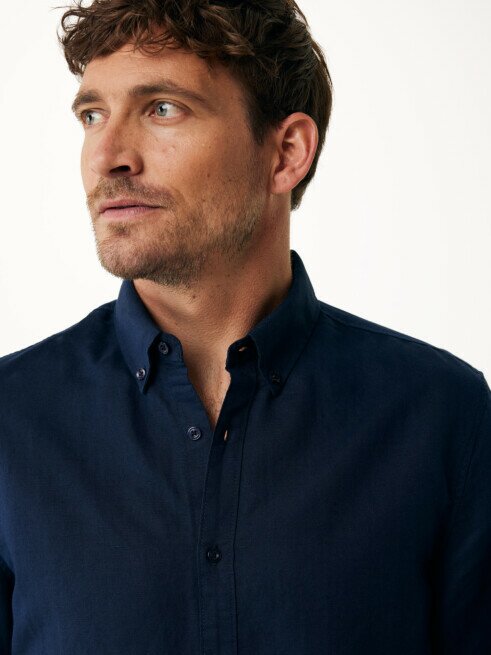 Mexx Shirt Caleb Linnen Navy