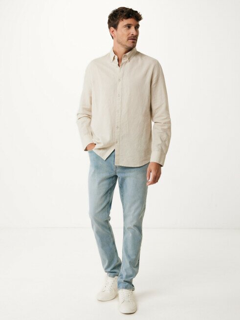 Mexx Shirt Caleb Linnen Zand