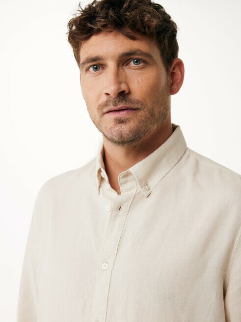 Mexx Shirt Caleb Linnen Zand
