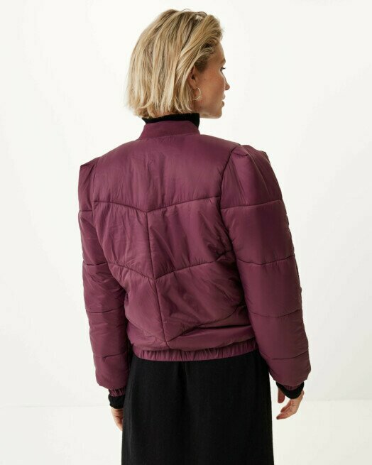 Mexx Short Padded Bomber Jacket Dark Red
