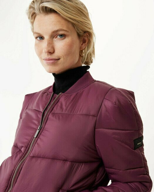 Mexx Short Padded Bomber Jacket Dark Red