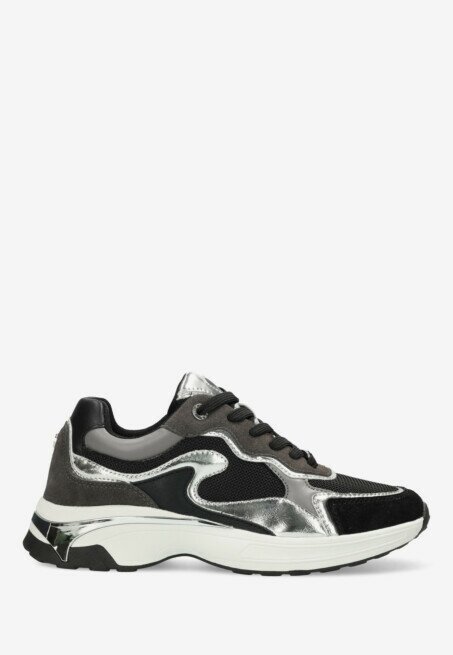 mexx Sneaker Portia Love Zwart/Zilver