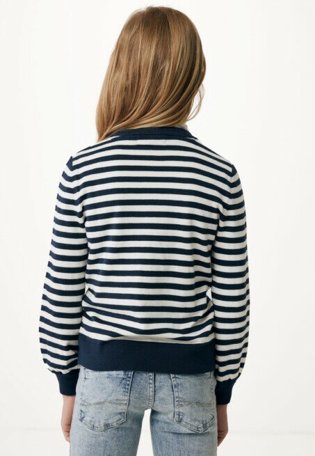 Mexx Striped Ballon Pullover Navy