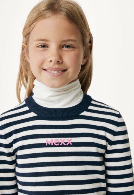 Mexx Striped Ballon Pullover Navy