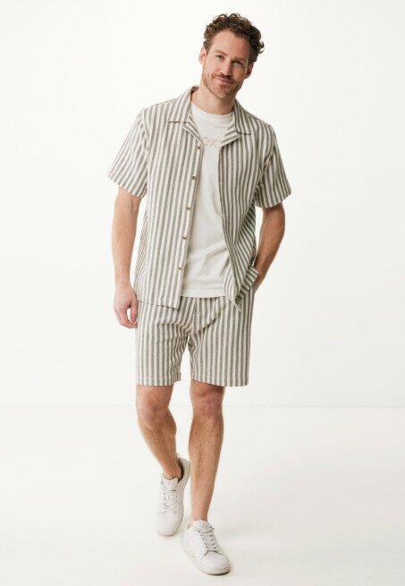 Mexx Striped Shorts Herb Green