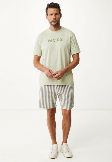 Mexx Striped Shorts Herb Green