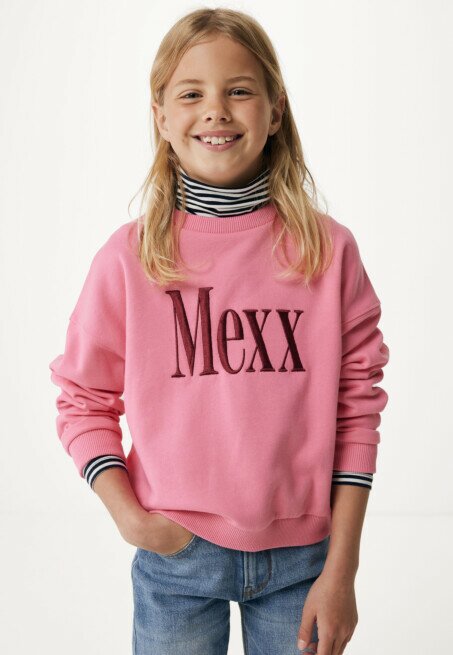 mexx Sweater Met Logo Roze