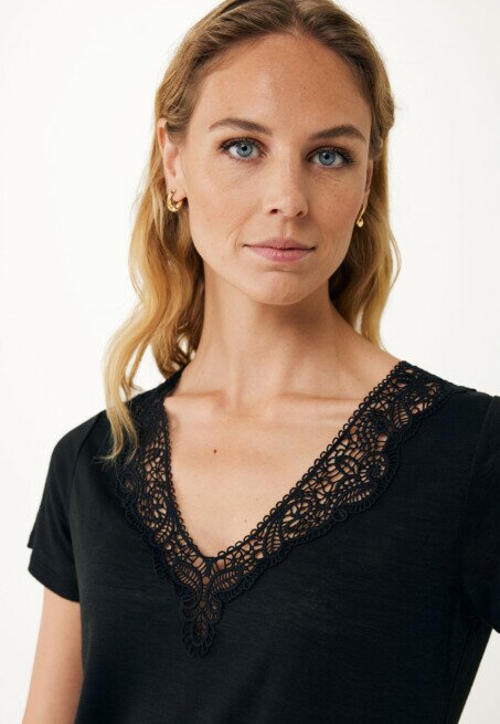 Mexx T-shirt Geborduurd Zwart